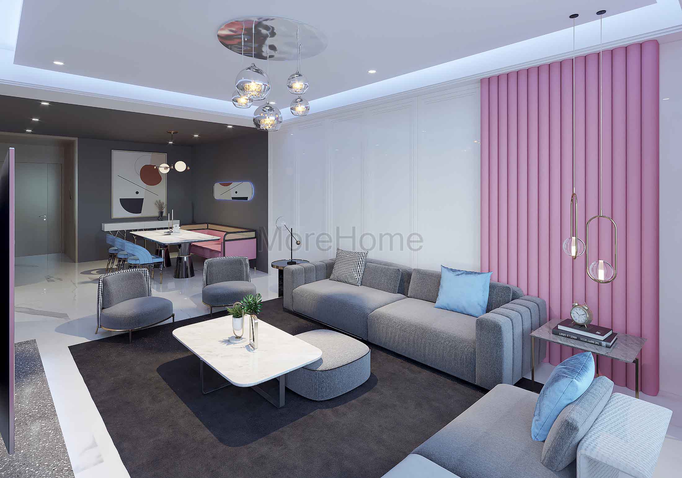 Thiết kế phòng khách chung cư hiện đại