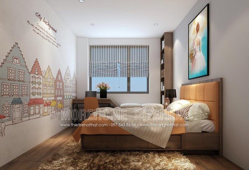 Mẫu giường ngủ đẹp hiện đại được làm từ chất liệu gỗ công nghiệp An Cường cao cấp